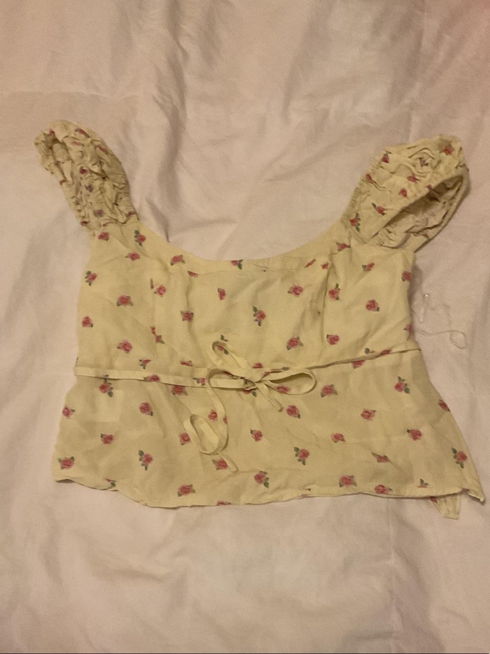 Princess Polly Yellow Floral Tie-Front Camisole